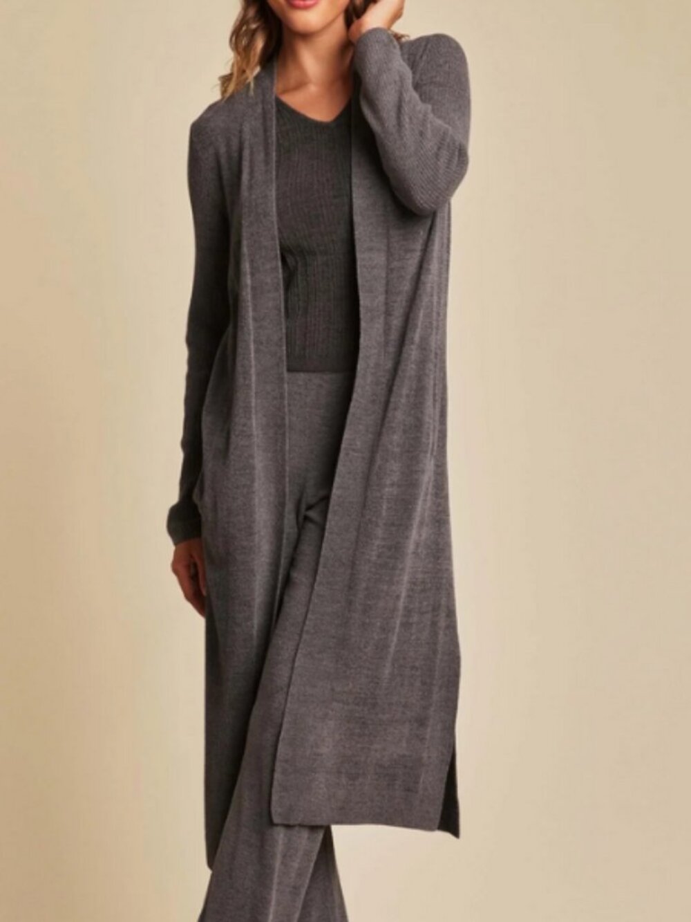 NWT Barefoot Dreams CozyChic Ultra Lite Everything Cardigan - Coal - Size SMALL!